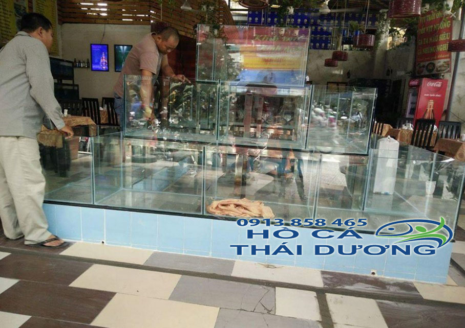 Hồ hải sản kính chồng kính 3 tầng